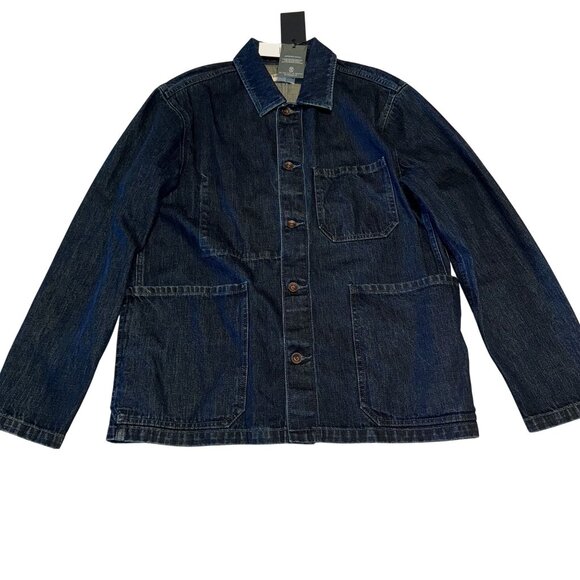 NWT Todd Snyder Indigo Rinse Wash Blue Denim Chore Jacket Men's Size Medium M